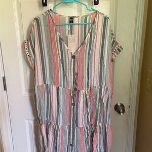 Striped Multicolor Kids Dress